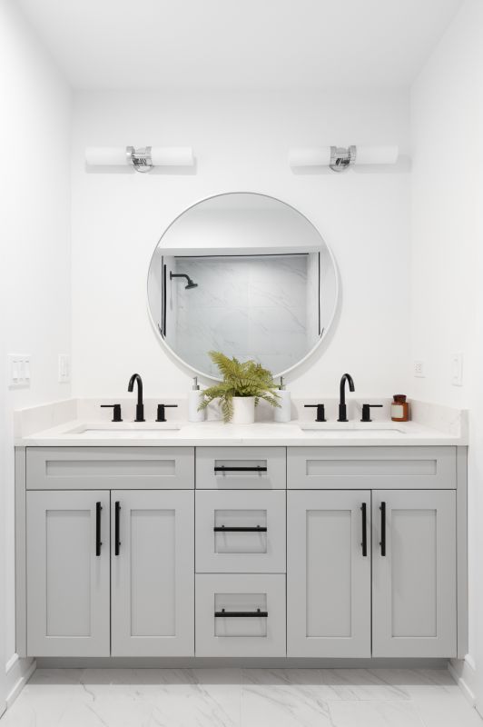 Bathroom Vanity with Under-Mount Lighting